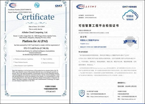 首个 阿里云人工智能平台率先通过国际标准认证
